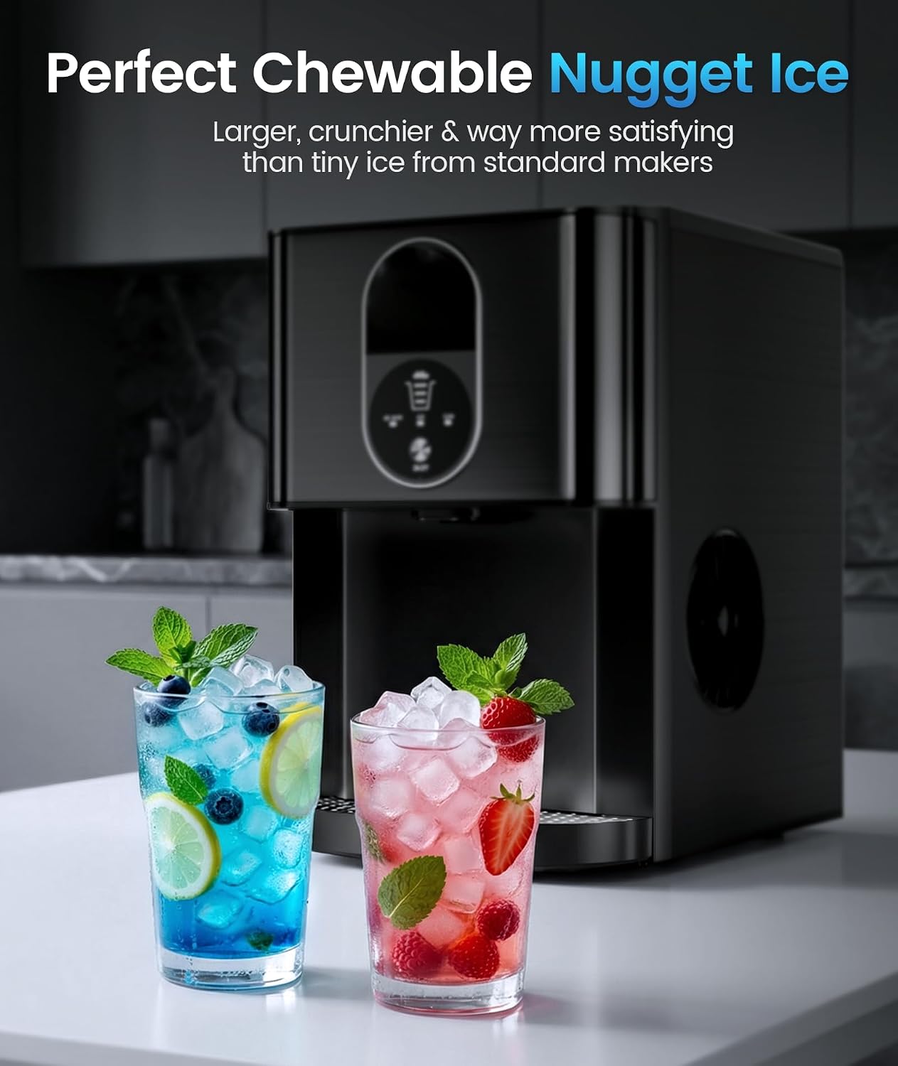 Detalle de Antarctic Star HZB-20DN Nugget Ice Maker, 44 lb Daily Output, 2.4L Tank