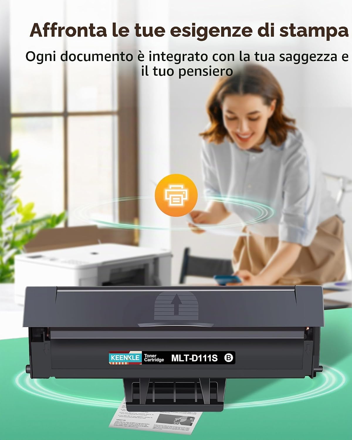Detalle de KEENKLE MLT-D111S Toner Compatibile per Samsung: 2 pezzi nero per serie Xpress e M2070/M2020/M2026/M2078