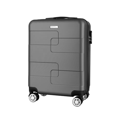 Detalle de WORLD EXPLORER Dark Grey Cabin Suitcase 55x40x20cm, 34L – ABS Shell, 4 Wheels