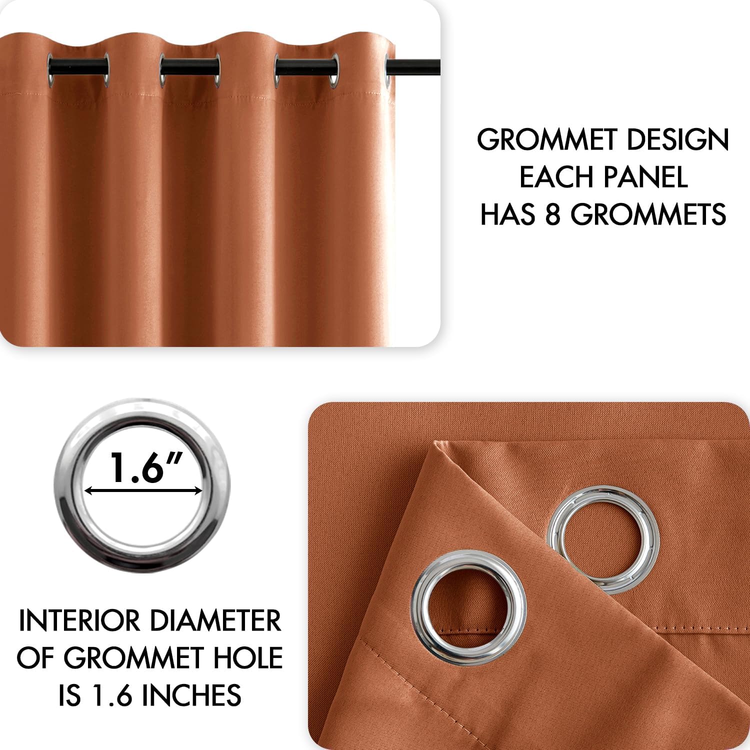 Thumbnail 6 de MIULEE rideaux occultant 140x225 cm