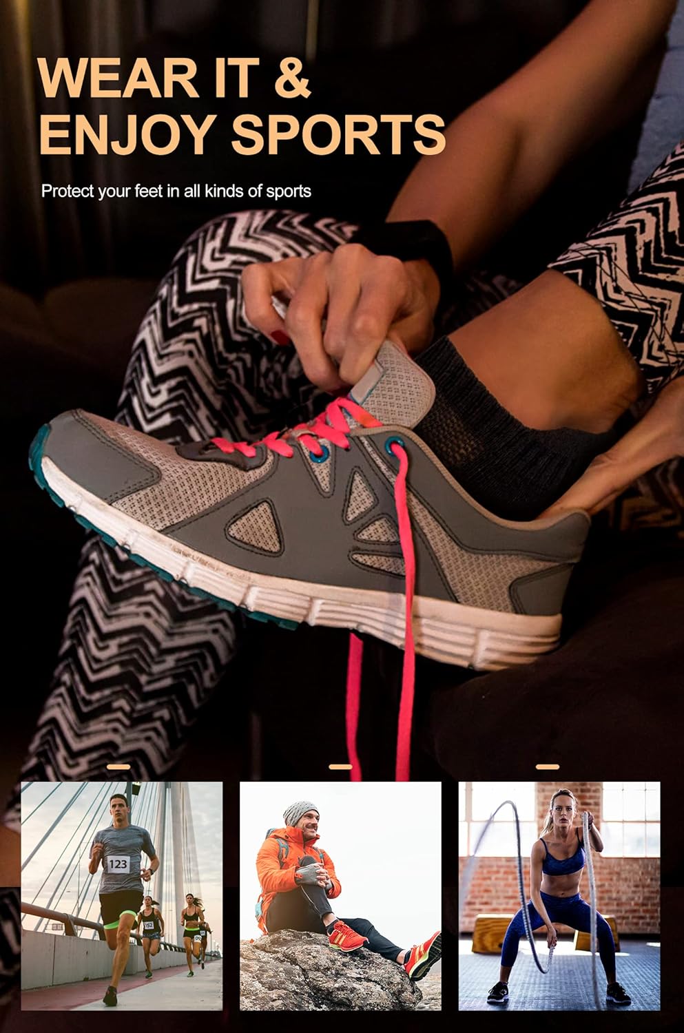 Thumbnail 5 de CS CELERSPORT 6 Pairs Low Cut Ankle Athletic Running Socks (Men & Women)