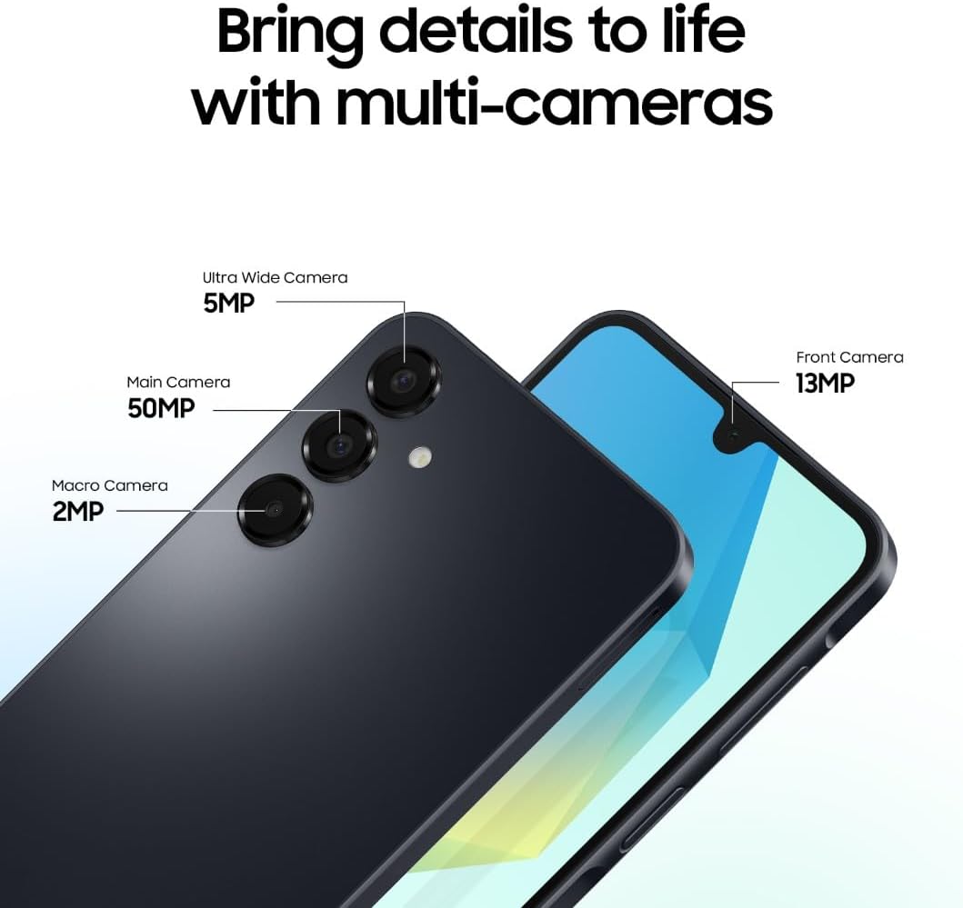 Detalle de Samsung Galaxy A16 4G (UK Version) Android smartphone with 6.7" Super AMOLED, 128GB and 50MP main camera