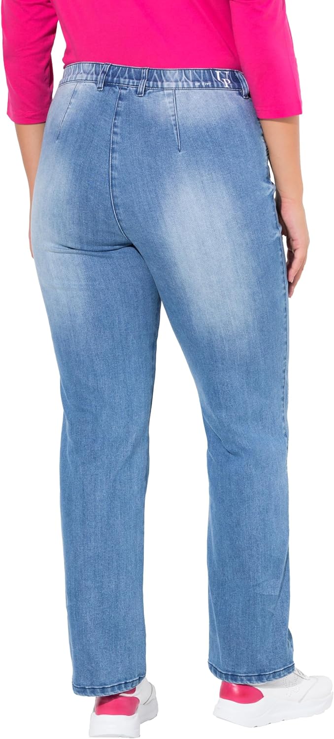 Detalle 2 de Ulla Popken Jeans Mony — vintage look, coupe conique et stretch pour femme