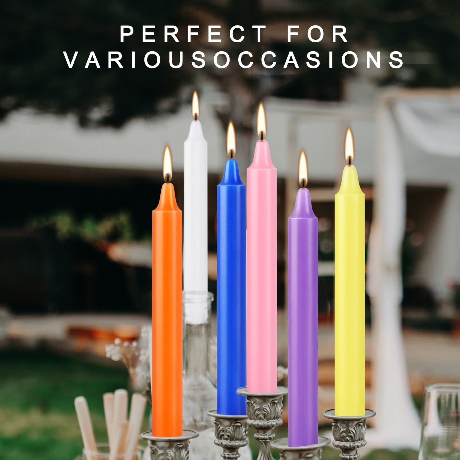 Thumbnail 4 de YOROXRG TAPER40 COLOURS Spell Chime Candles, 40-Pack, 4-Inch Tapers