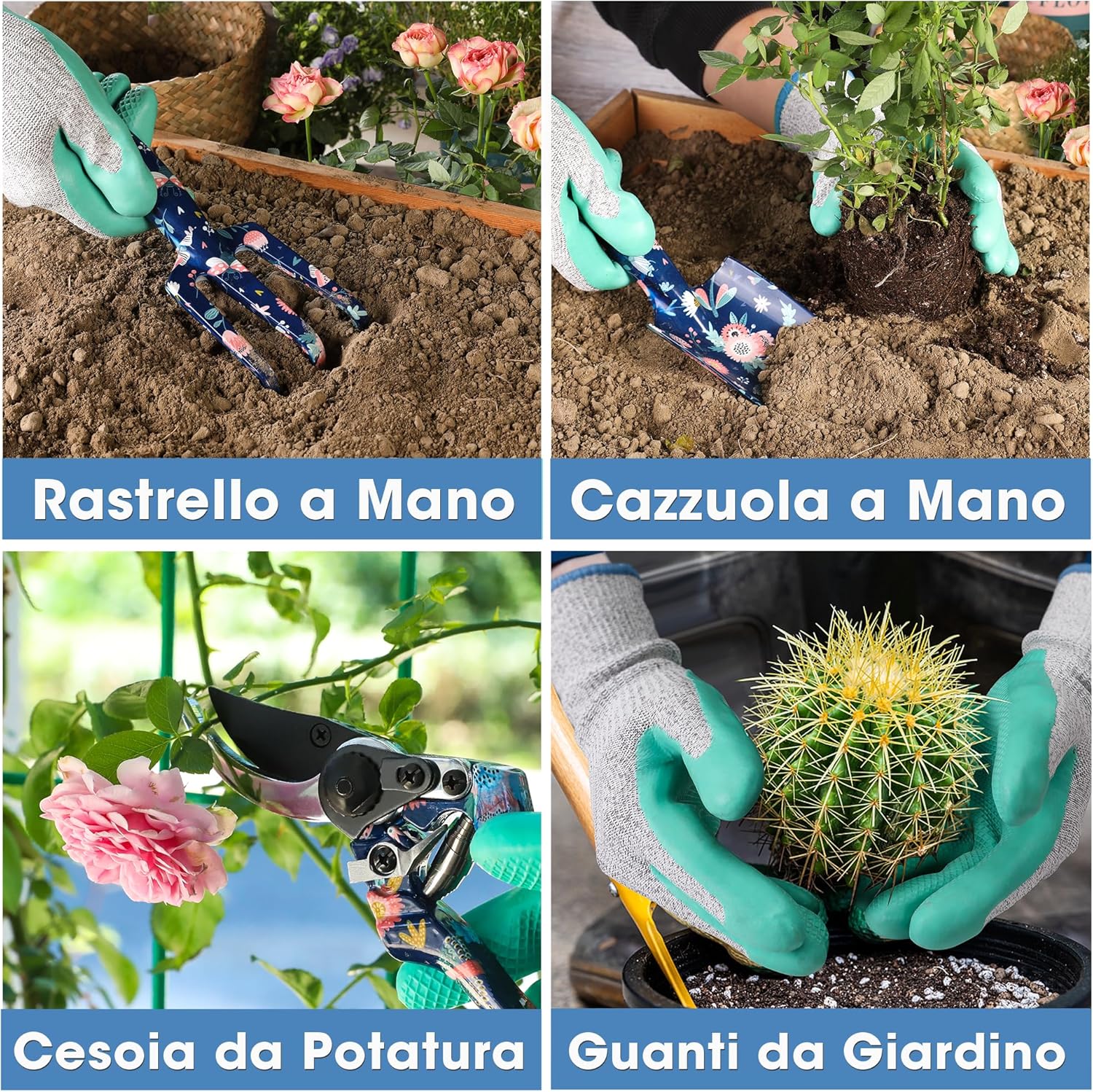 Thumbnail 2 de WORKPRO set di attrezzi da giardino da 4 pezzi con guanti, cesoie e pala – con scatola regalo