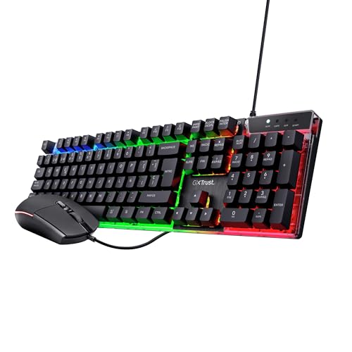 Detalle de GXTrust 838 Azor: Pack teclado gaming y ratón con cable para PC, Windows y Mac