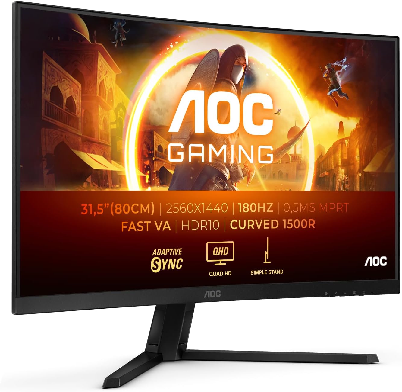 Detalle de AOC CQ32G4VE 32 Inch QHD 180Hz Monitor
