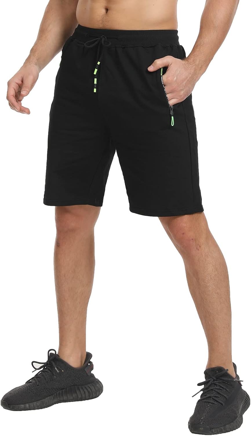 Thumbnail 1 de JustSun Herren Shorts Kurze Sporthose aus Baumwolle mit Stretch und Reißverschlüssen