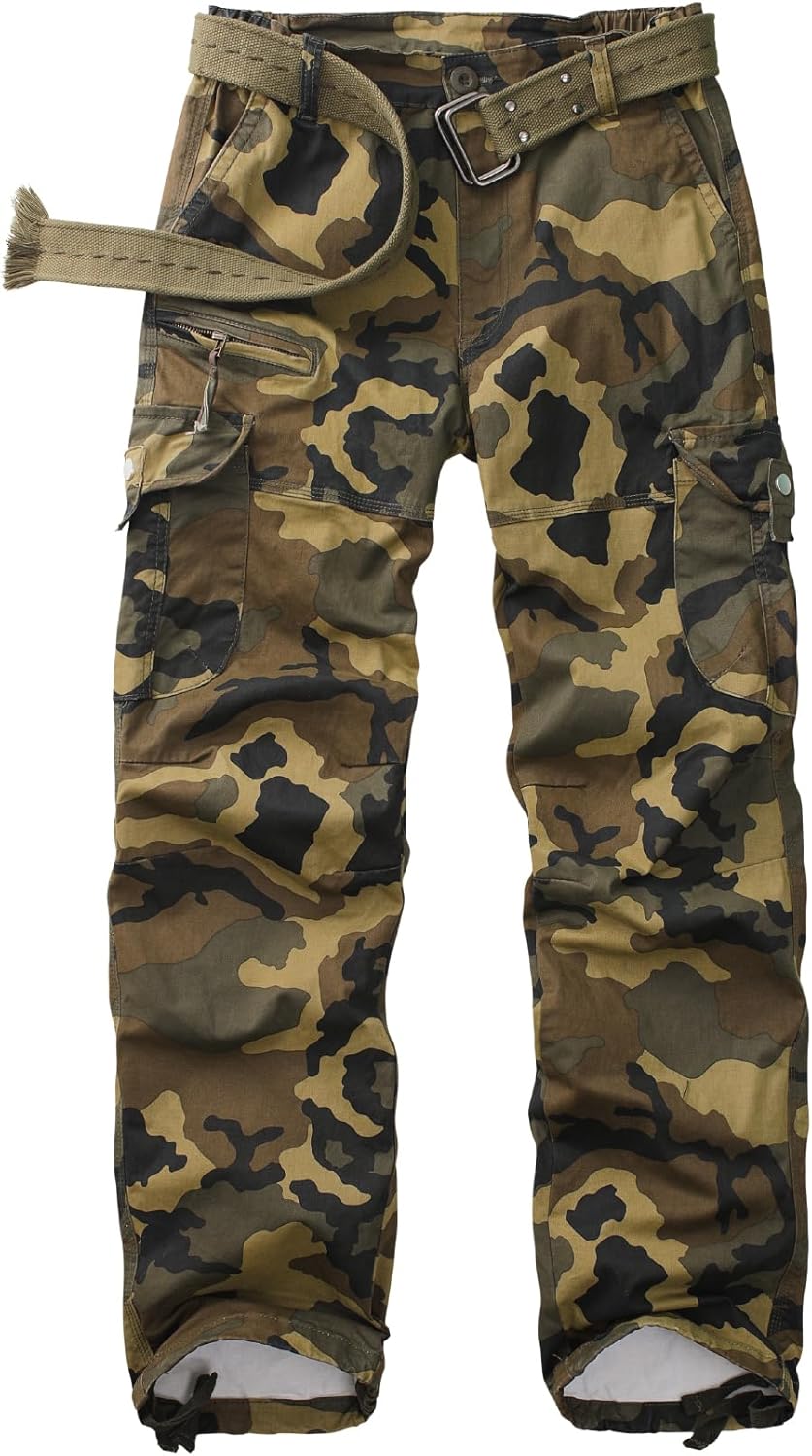 Thumbnail 6 de yeyity Damen Cargohose – Multi Taschen Wanderhose aus Baumwolle, Relaxed-Fit