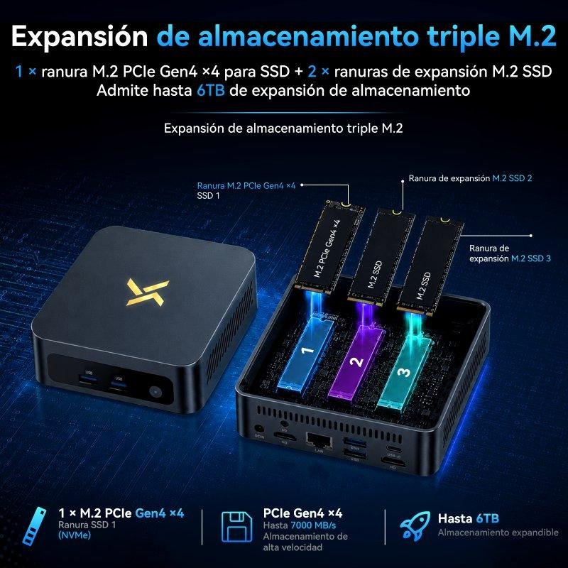 Detalle 2 de Huidun Mini PC 512 GB SSD