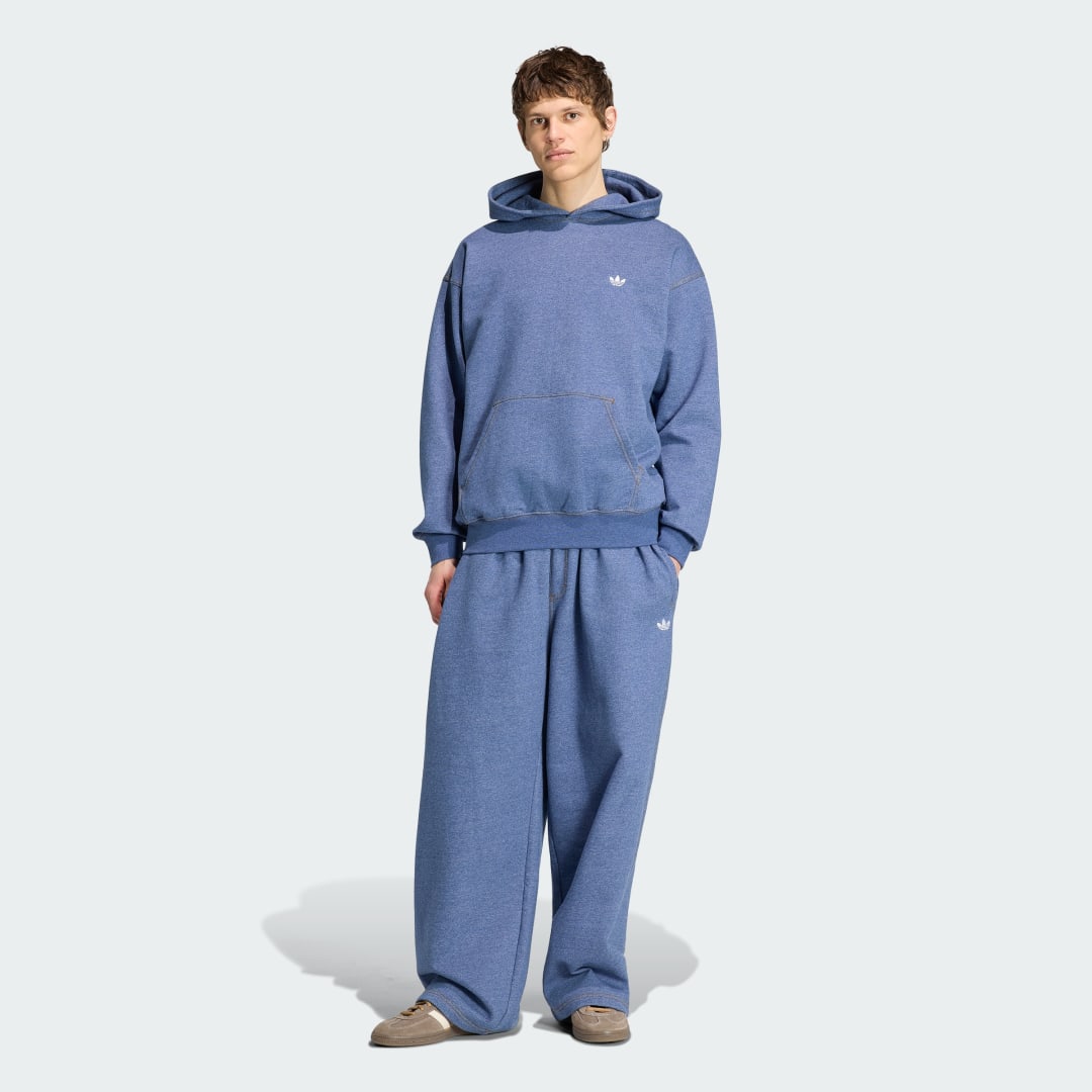 Detalle de Sudadera con capucha Trefoil Essentials jaspeada de corte holgado – Adidas