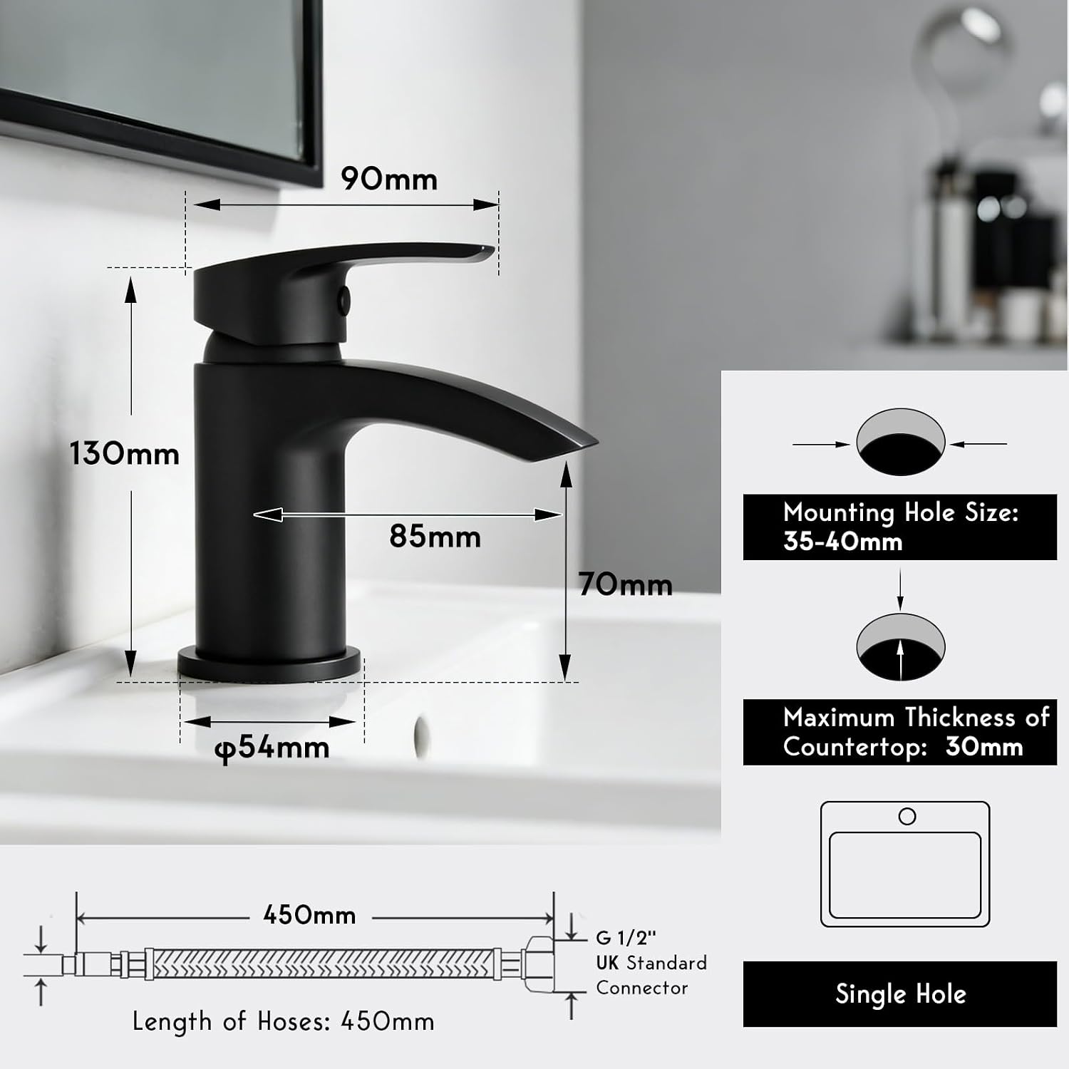 Thumbnail 6 de Waterfall basin mixer tap, 1 hole