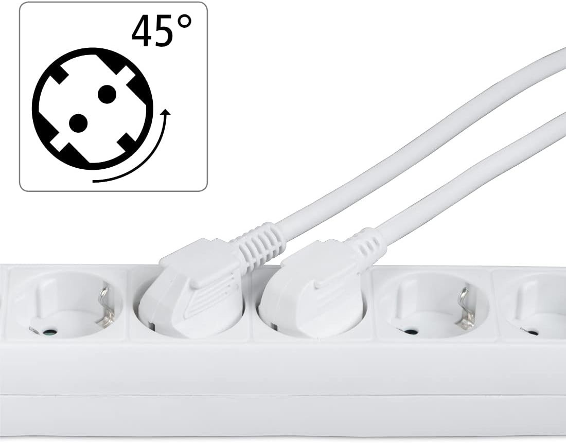 Detalle 2 de Hama Multiprise 5 Prises 16A avec Interrupteur – Rallonge 1,4 m, Type F Schuko, 3500W