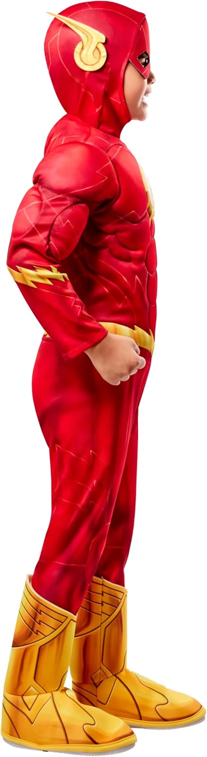 Detalle 2 de Rubies The Flash Costume for Kids, Boys’ Medium 7/8, Padded Jumpsuit