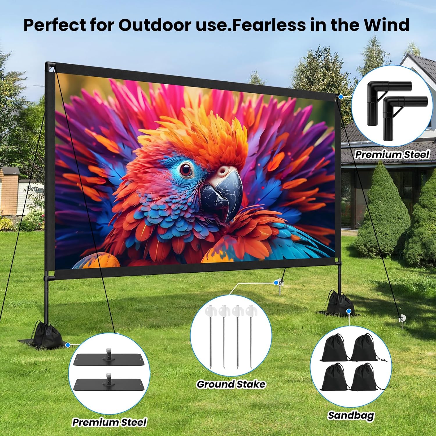 Thumbnail 5 de 120inch Outdoor Projector Screen 16:9 4K 📽