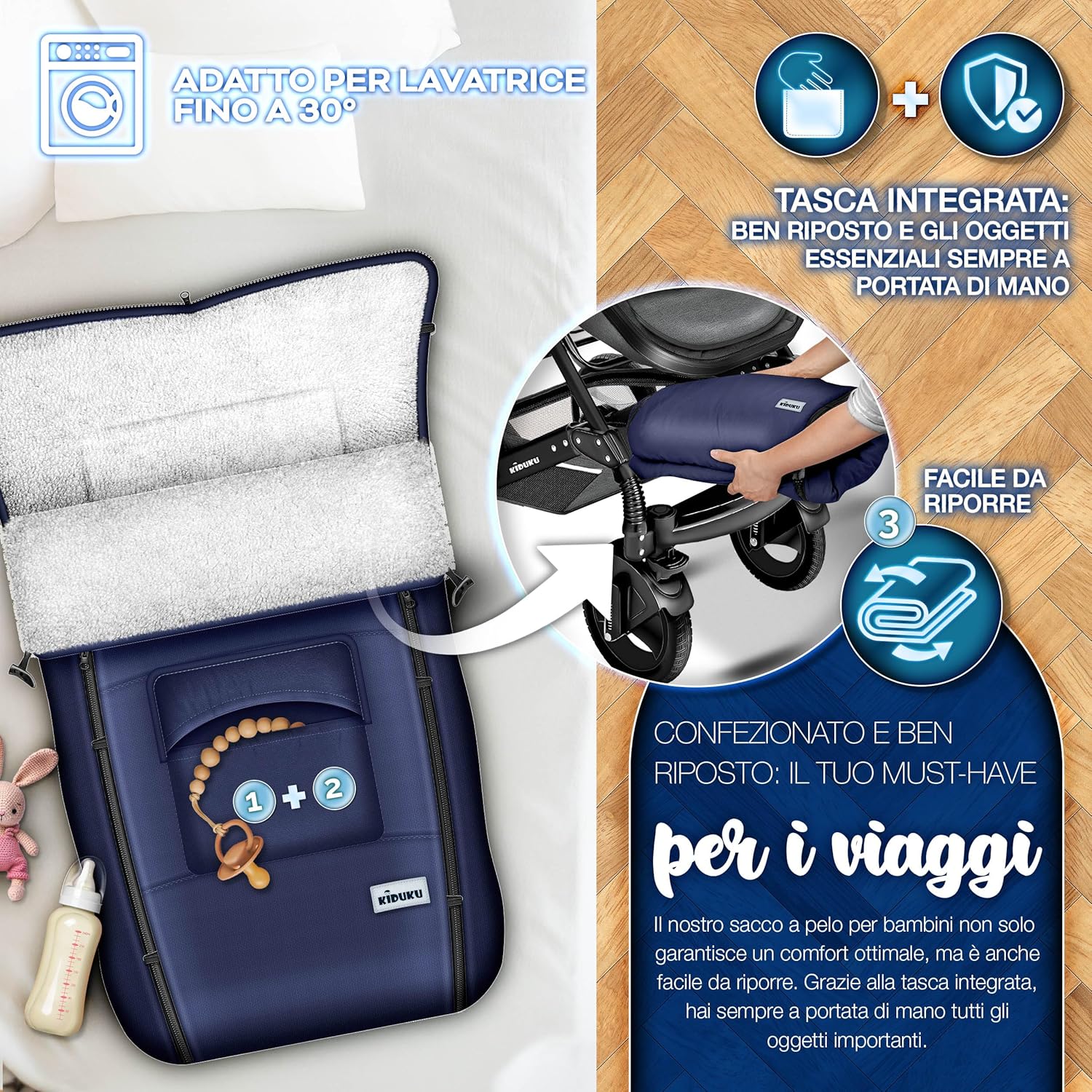 Thumbnail 3 de KIDUKU Sacco Passeggino Universale Invernale