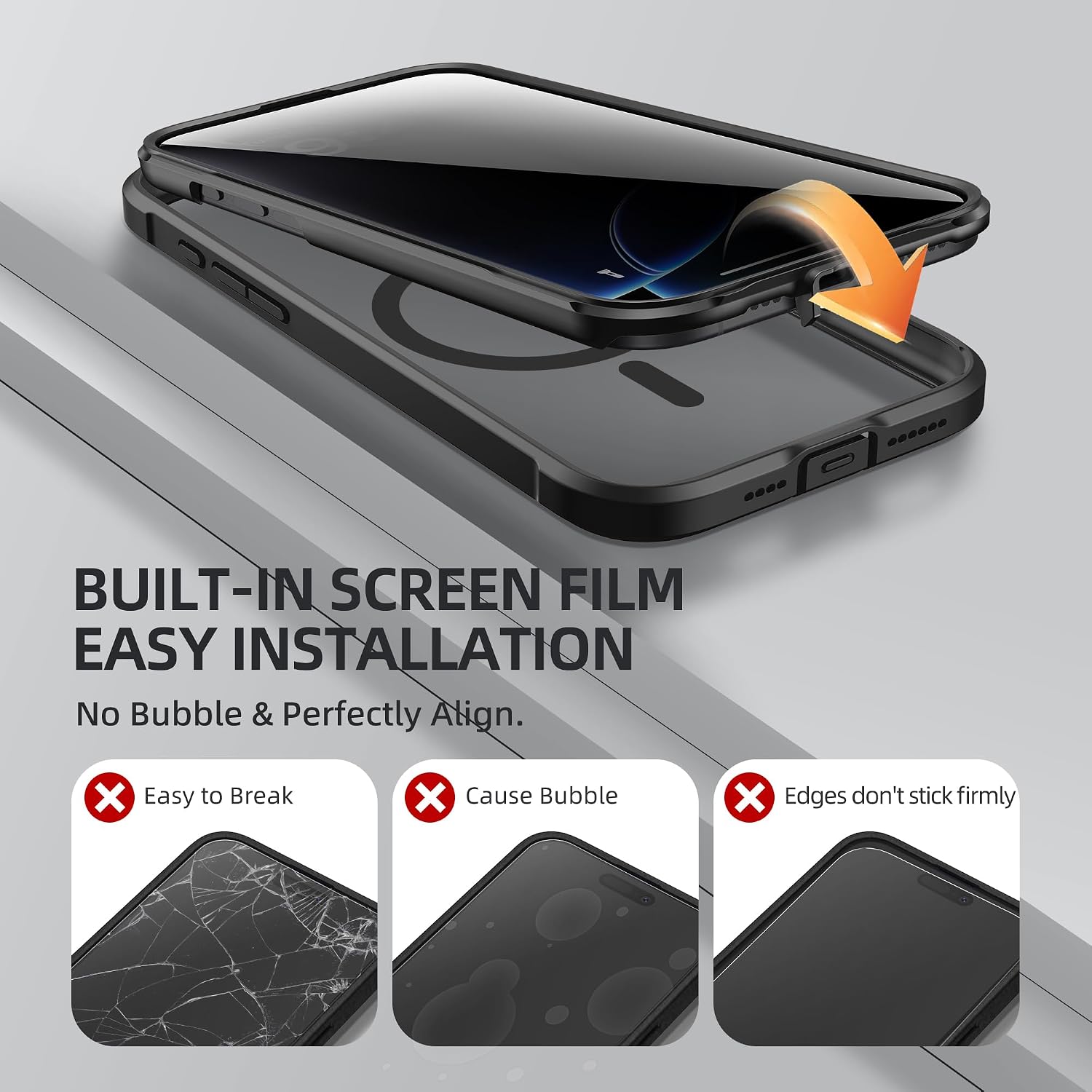 Thumbnail 6 de BERFY iPhone 16 Pro Max privacy case 6.9"