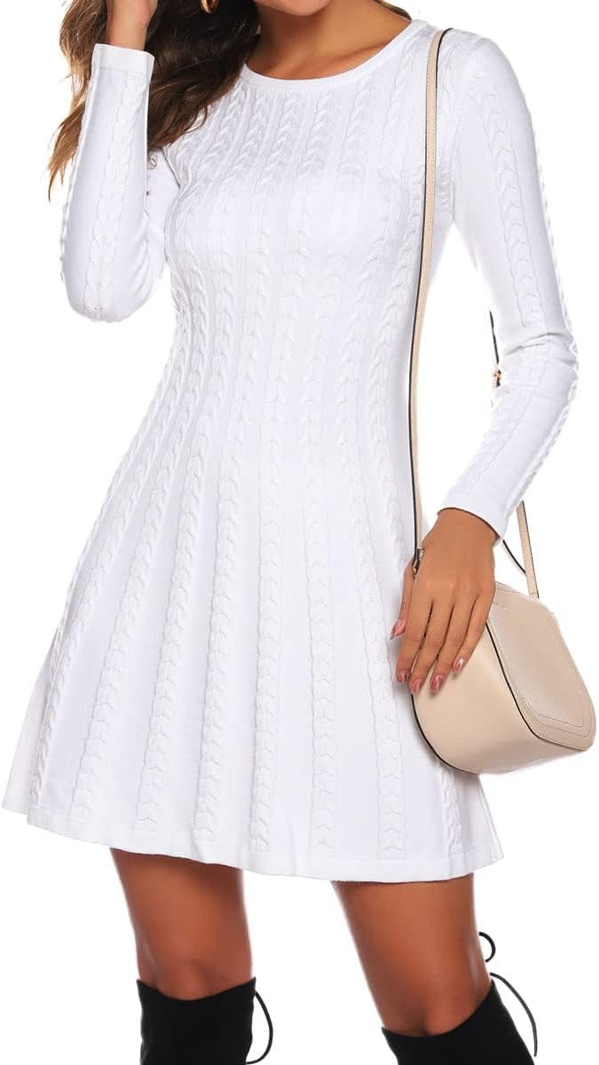 Detalle de Gyabnw robe pull col rond en tricot