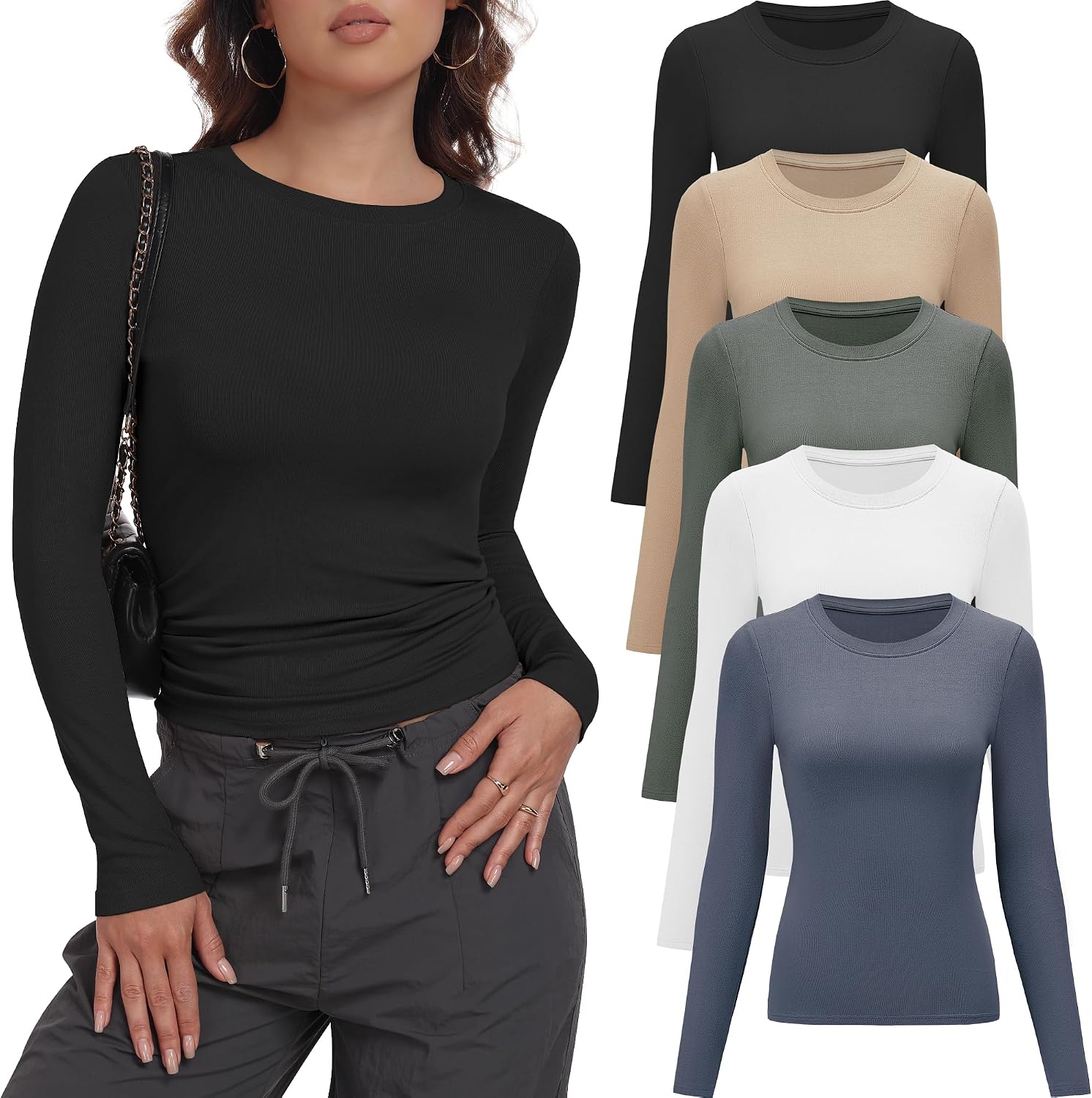Detalle de miijoory Langarmshirt Damen S-2XL