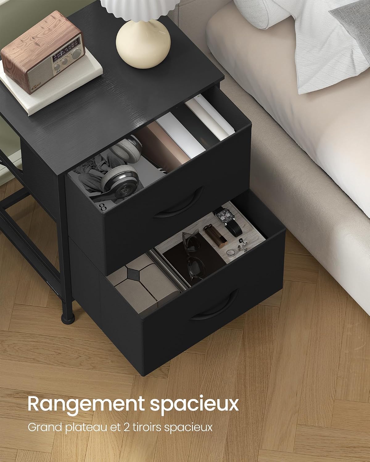Detalle 2 de SONGMICS LGS312BH03 table de chevet 30 kg