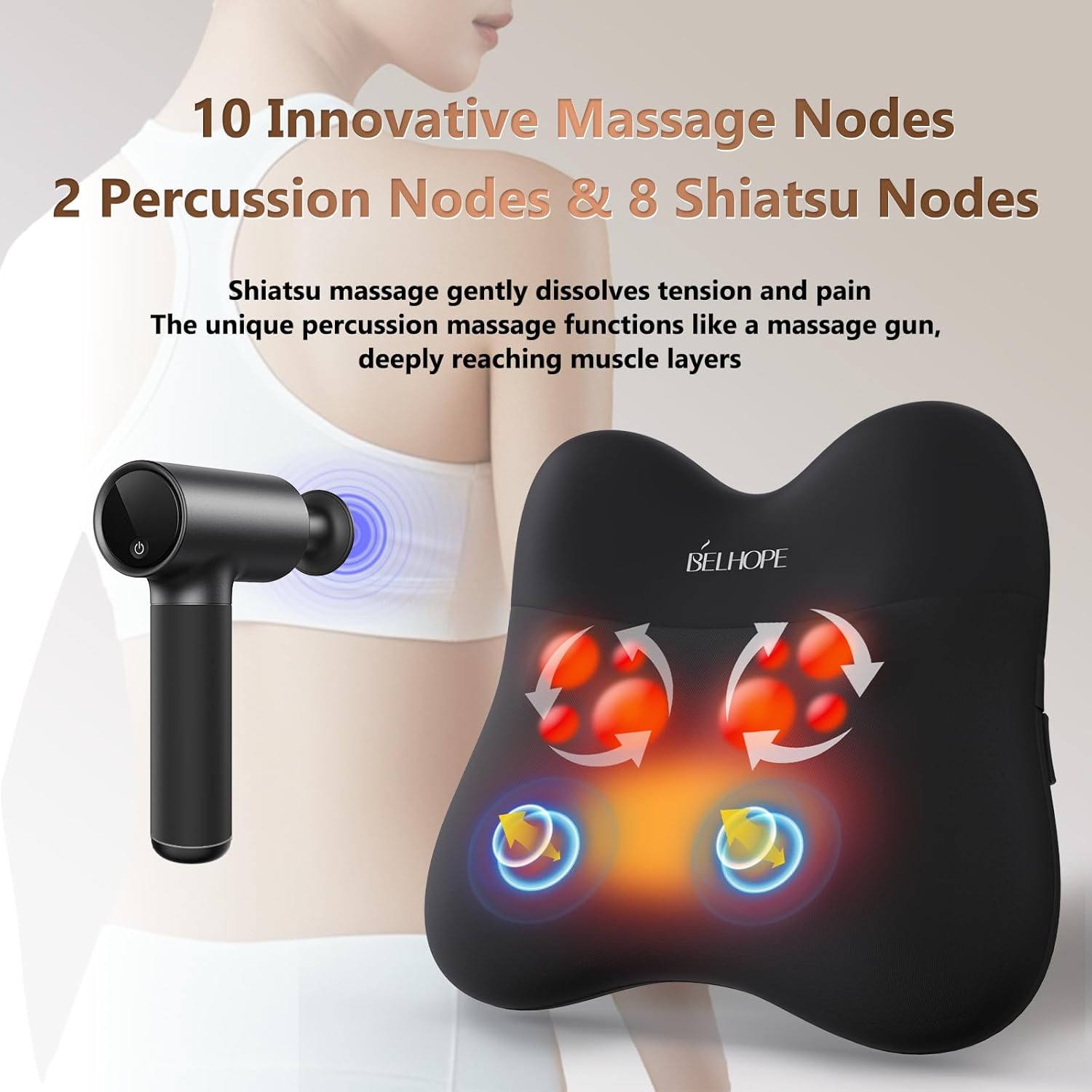 Thumbnail 1 de Back Massager with Heat 3000mAh cordless