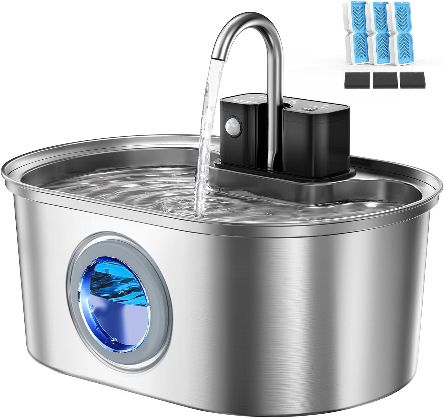 Detalle de Fontaine à eau INOX pour chat 3,2 L