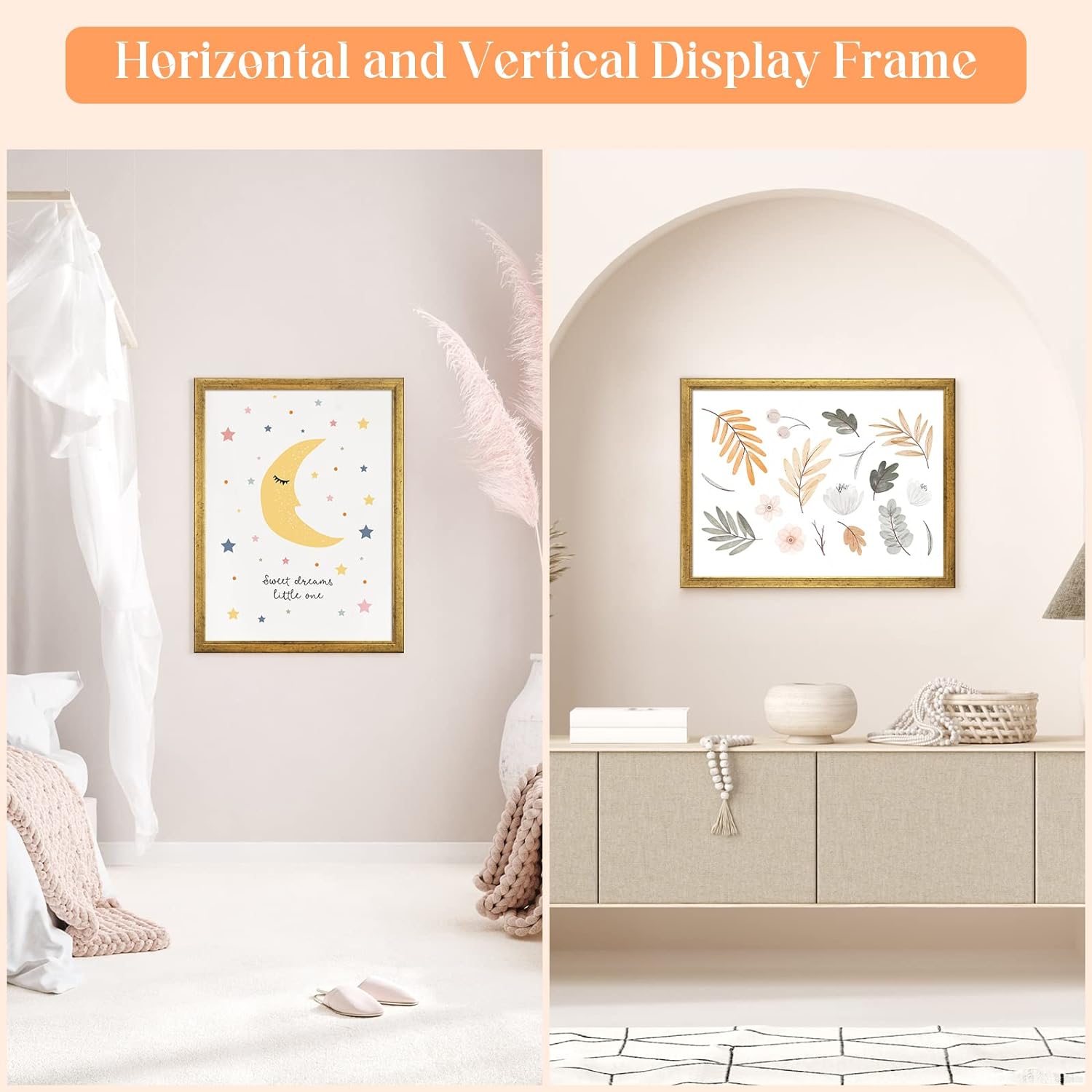 Thumbnail 2 de MOUDAMION Wood 20x24 Gold Ornate Picture Frame with HD Plexiglass (20x24 vertical / 24x20 horizontal)