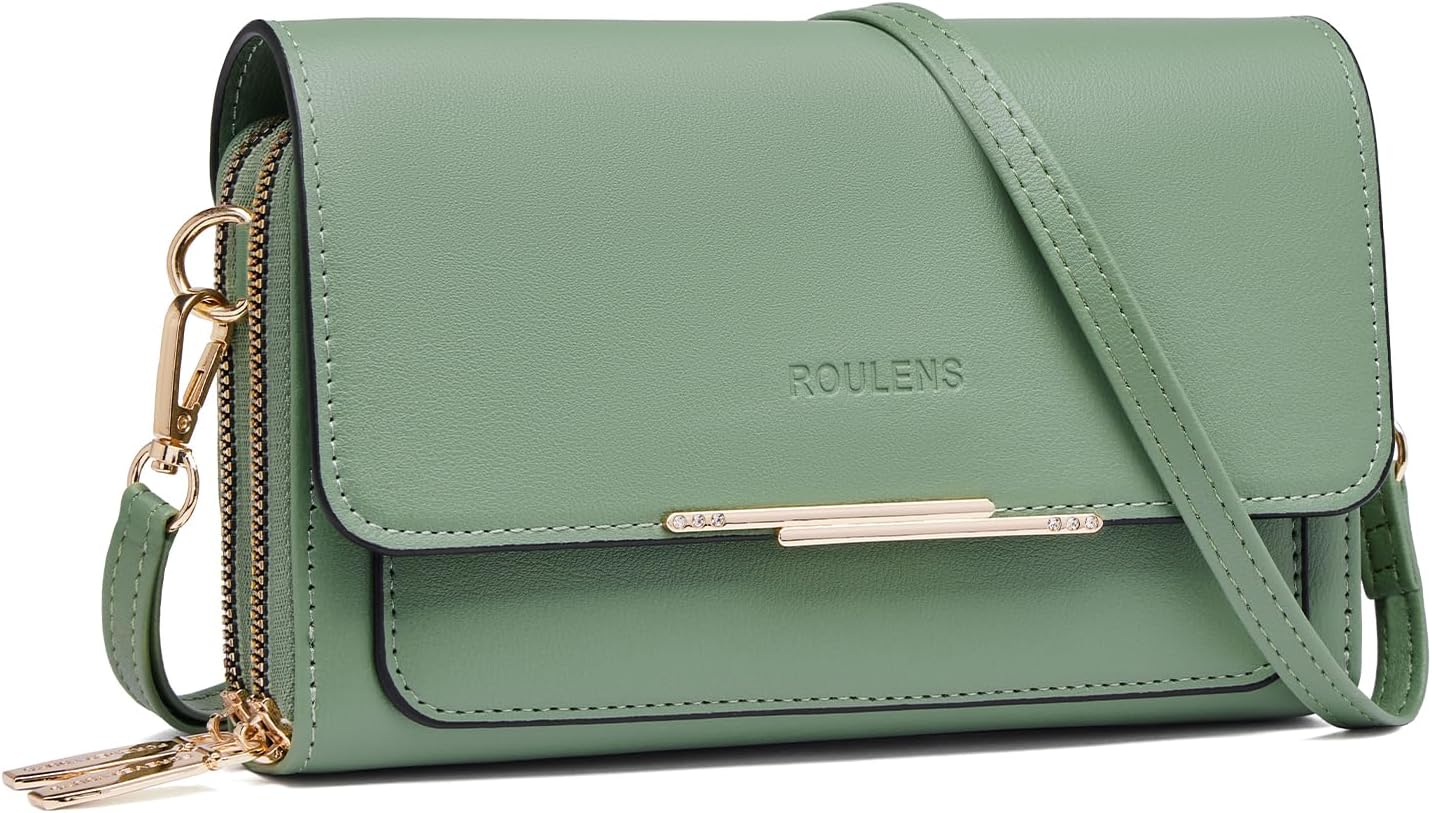 Detalle de Roulens Borsa a Tracolla da Donna con 2 Scomparti Capienti – PU Pelle Sintetica