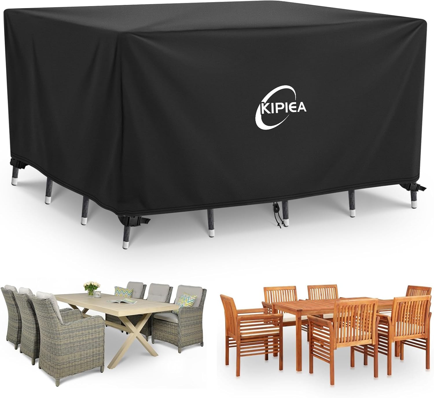 Detalle de Kipiea 142 x 142 x 71cm Garden Furniture Cover, 420D Oxford Fabric
