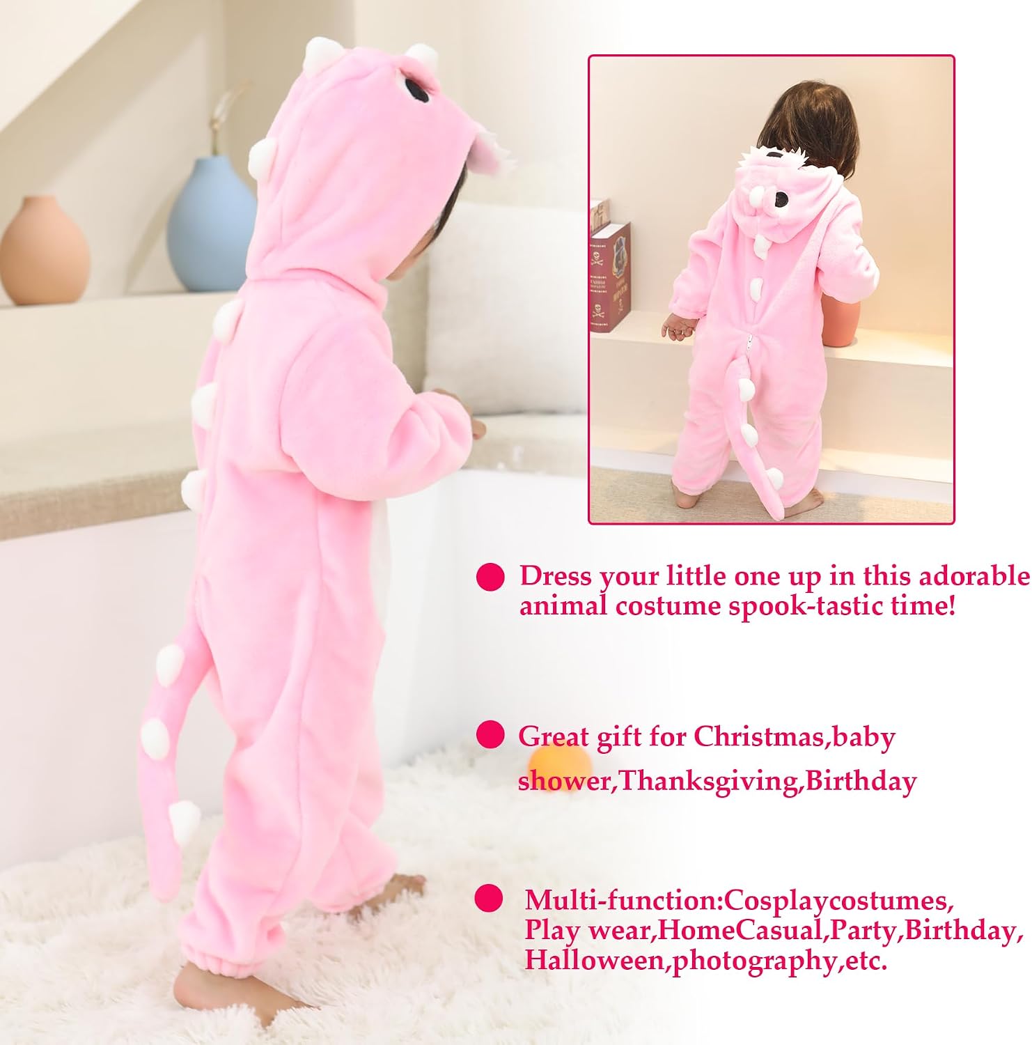 Thumbnail 6 de TONWHAR Costume002 Kids’ Animal Onesie Costume and Baby Romper