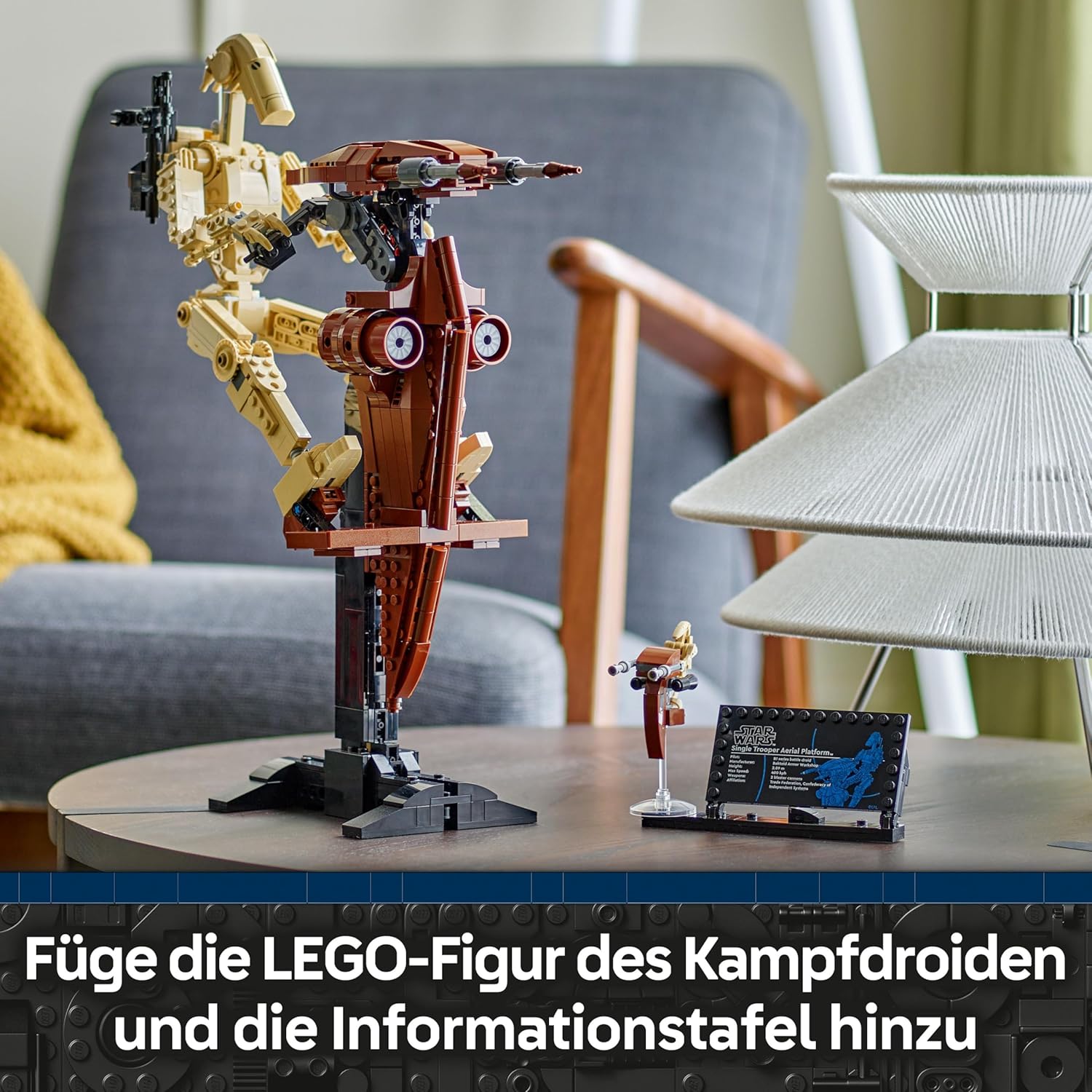 Thumbnail 4 de LEGO Star Wars 75428 Kampfdroide mit STAP – Bausteinfigur mit Display-Set und Speeder