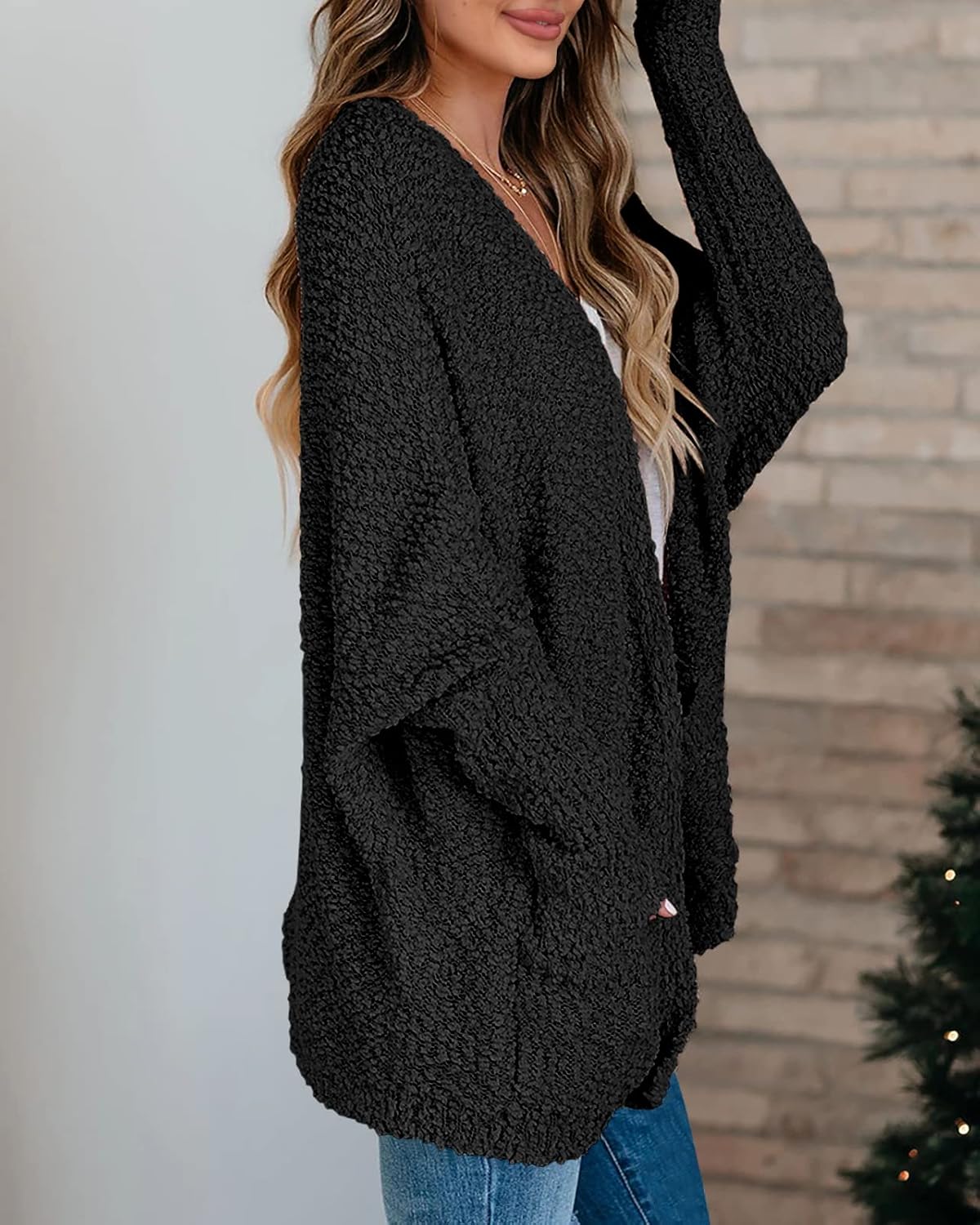 Thumbnail 4 de Saodimallsu Women's Chunky Popcorn Cardigan oversized sweater
