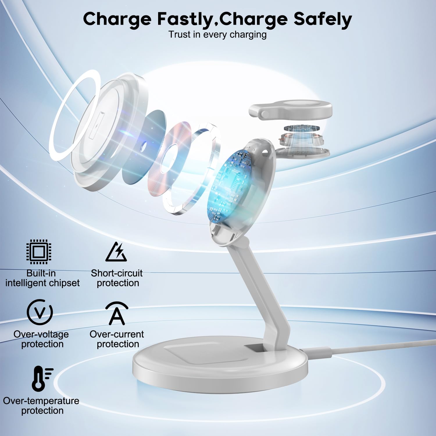 Thumbnail 4 de 15W Foldable MagSafe 3‑in‑1 Charging Station
