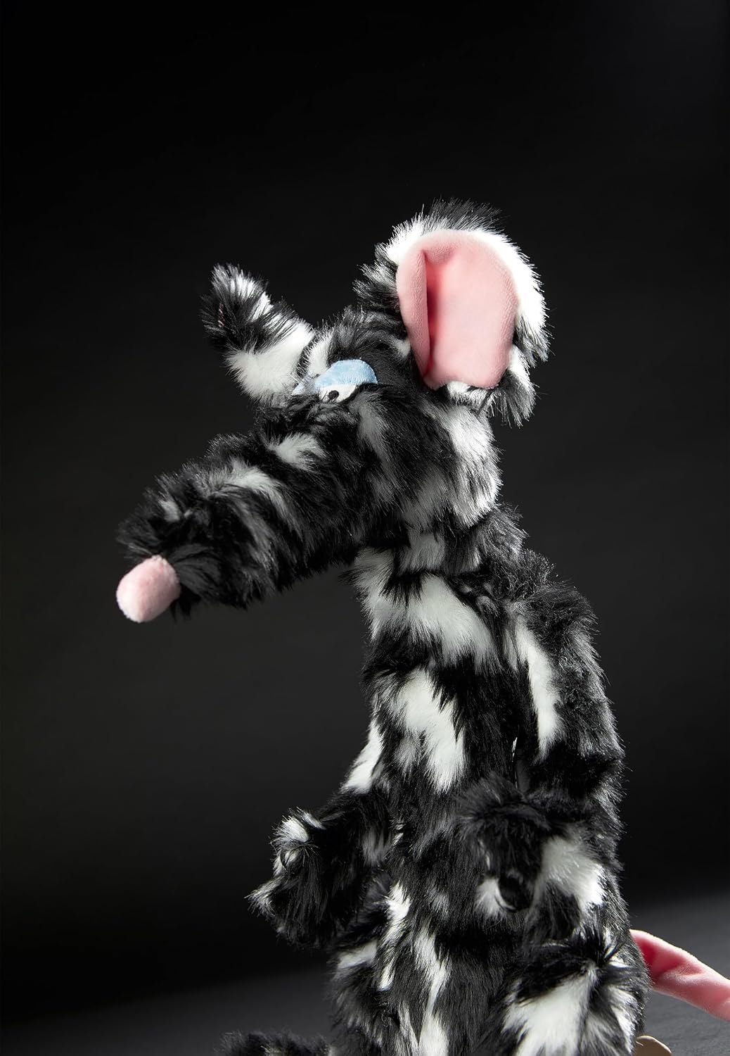Detalle 2 de SIGIKID 39609 Schiggi Miggi BeastsTown – pluszowy szczur, czarno-biały