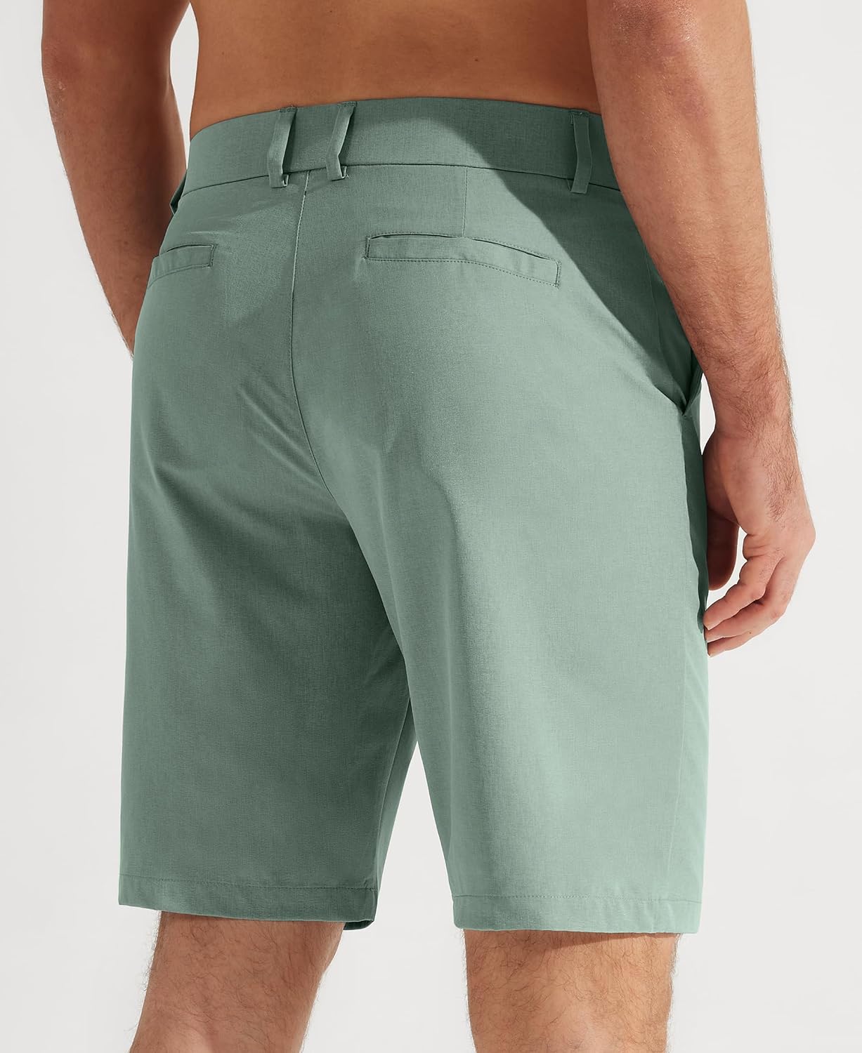 Detalle de Libin Men’s Golf Shorts 7/9" Work Dress Shorts — Lightweight, Quick-Dry, Water-Resistant Flat Front Hybrid Short