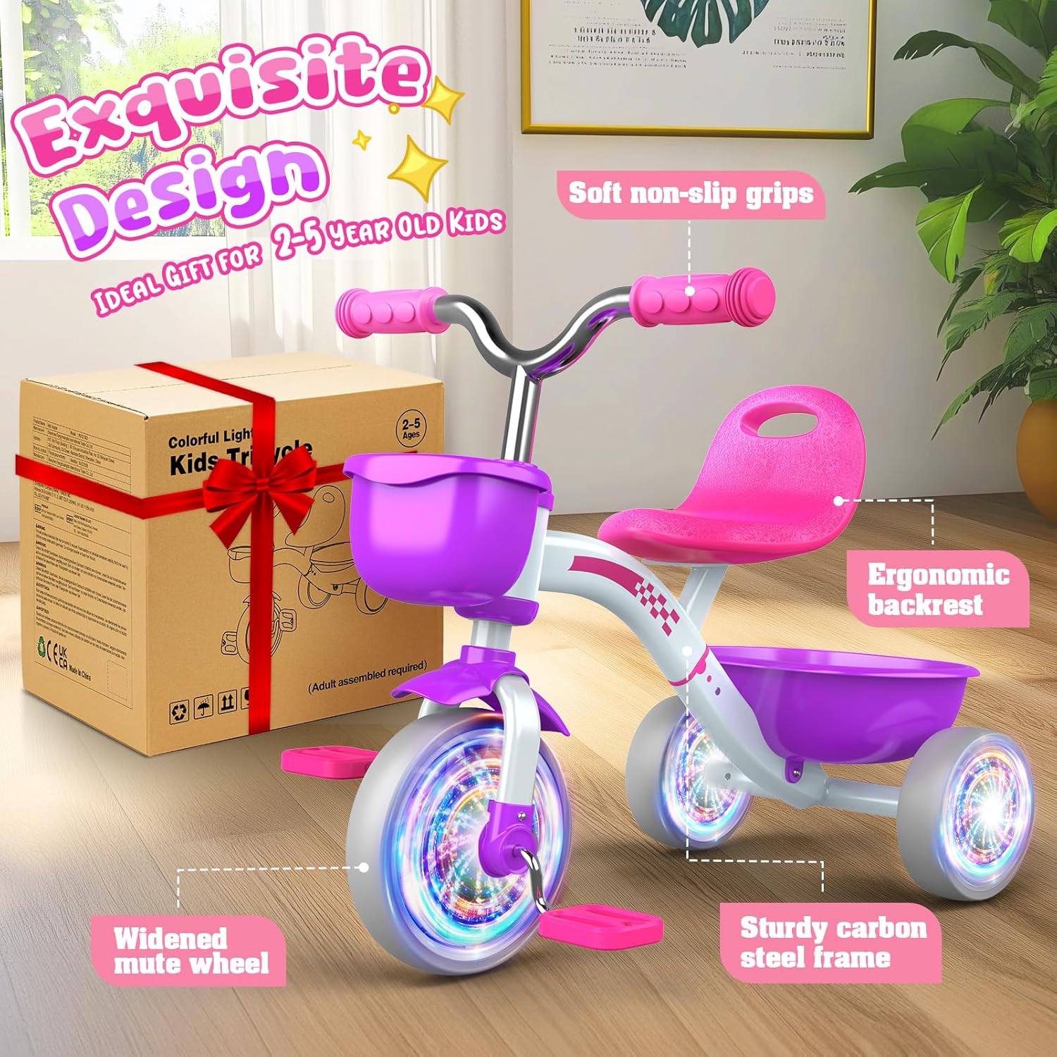Thumbnail 6 de Kkdi Toddler Tricycle 4-Level Adjustable Seat