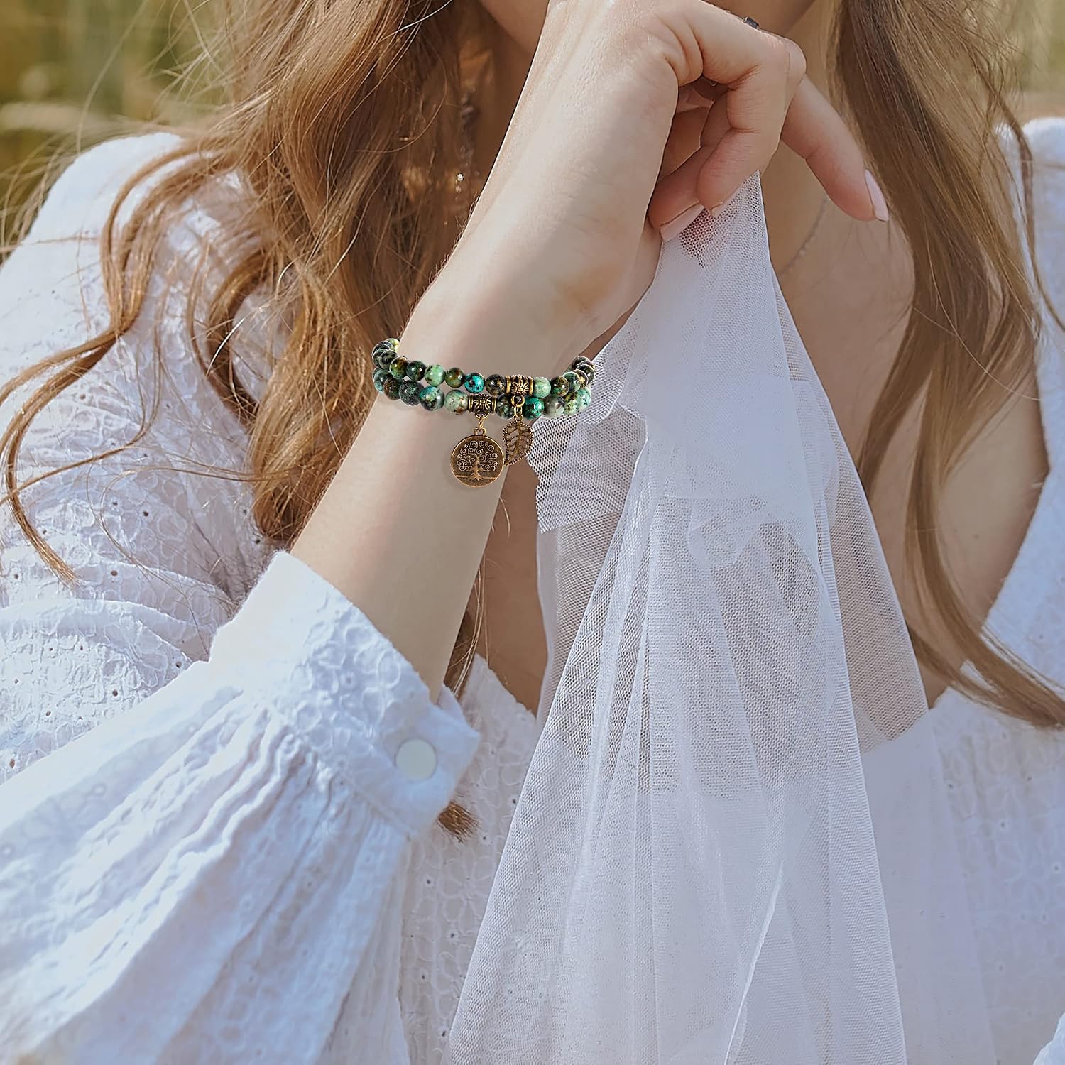Detalle 2 de Kristall-Chakra-Armbänder Set 3 Größen