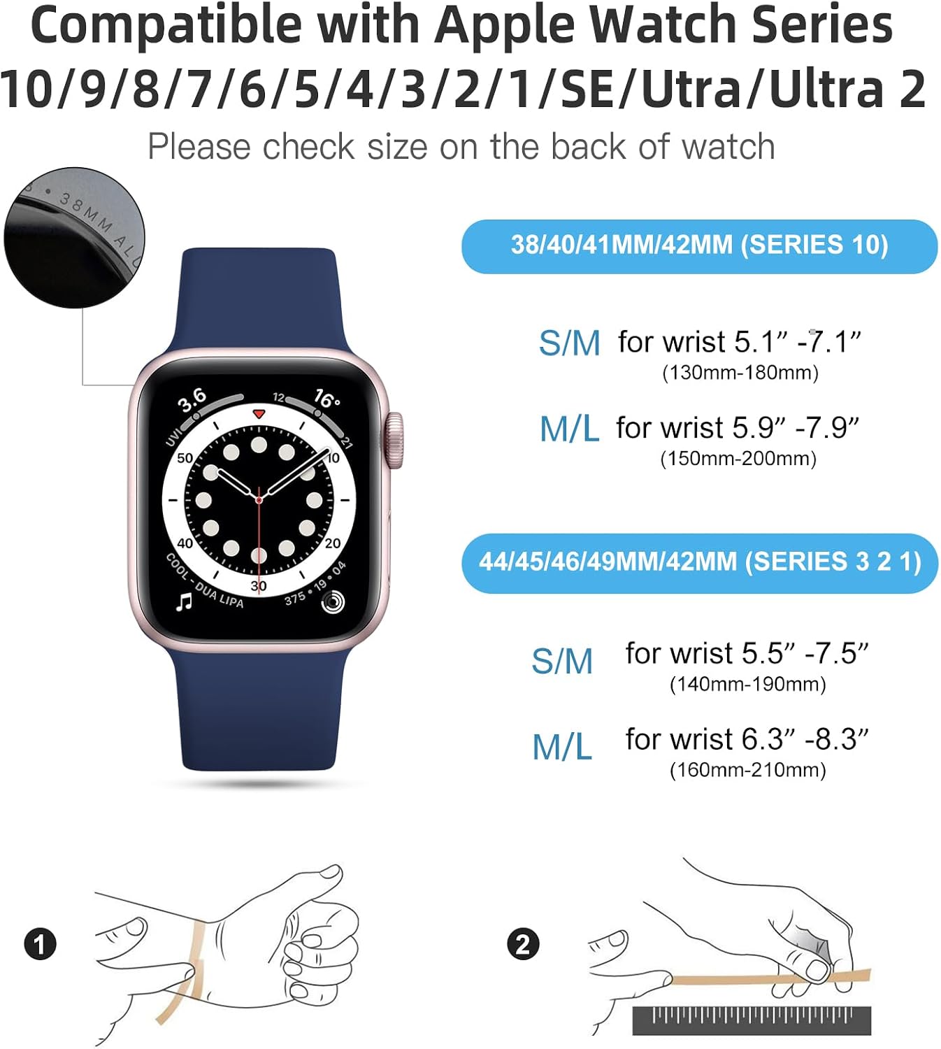 Detalle 1 de CeMiKa Correa Deportiva de Silicona para Apple Watch 💙