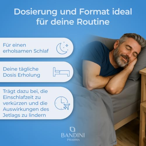 Detalle de Bandini Melatonin hochdosiert 1 mg – 400 Mikrotabletten (Plus 1 Jahr Vorrat) von Bandini