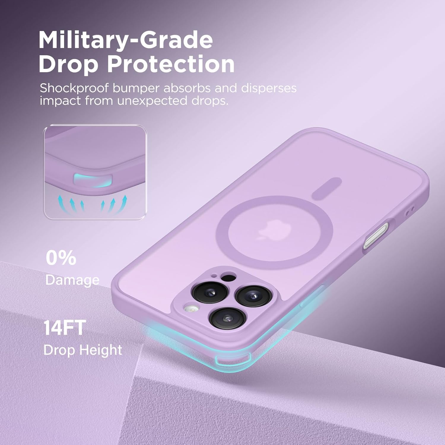 Thumbnail 5 de CAPRARO Magnetic Case for iPhone 16 Pro Max – Full Camera Protection, MagSafe Compatible, Elegant Purple