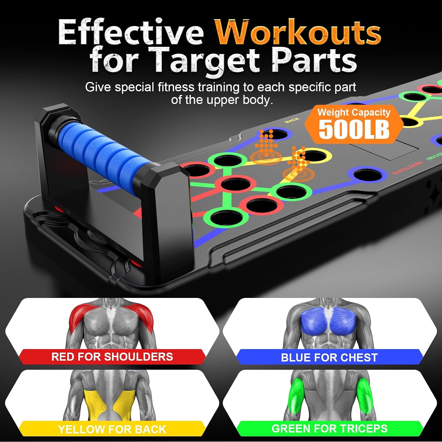 Detalle de IUT Berleng-26K Foldable 30-in-1 Push-Up Board with Ergonomic Handles