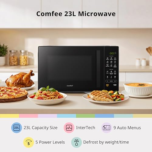 Detalle de COMFEE' 23L Digital Solo Microwave Oven CMO-E232NL(BK) review