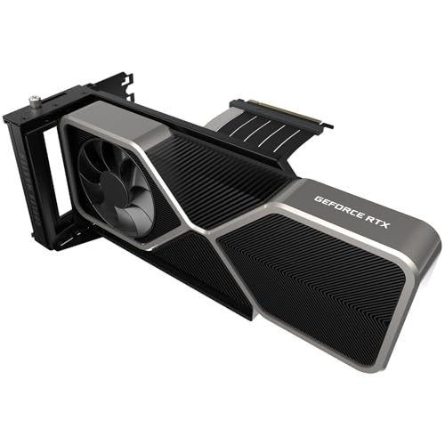 Detalle de Cooler Master Vertical Card Holder Kit V3 per PCIe 4.0 – cavo riser 165 mm, Nero/Grigio/Viola