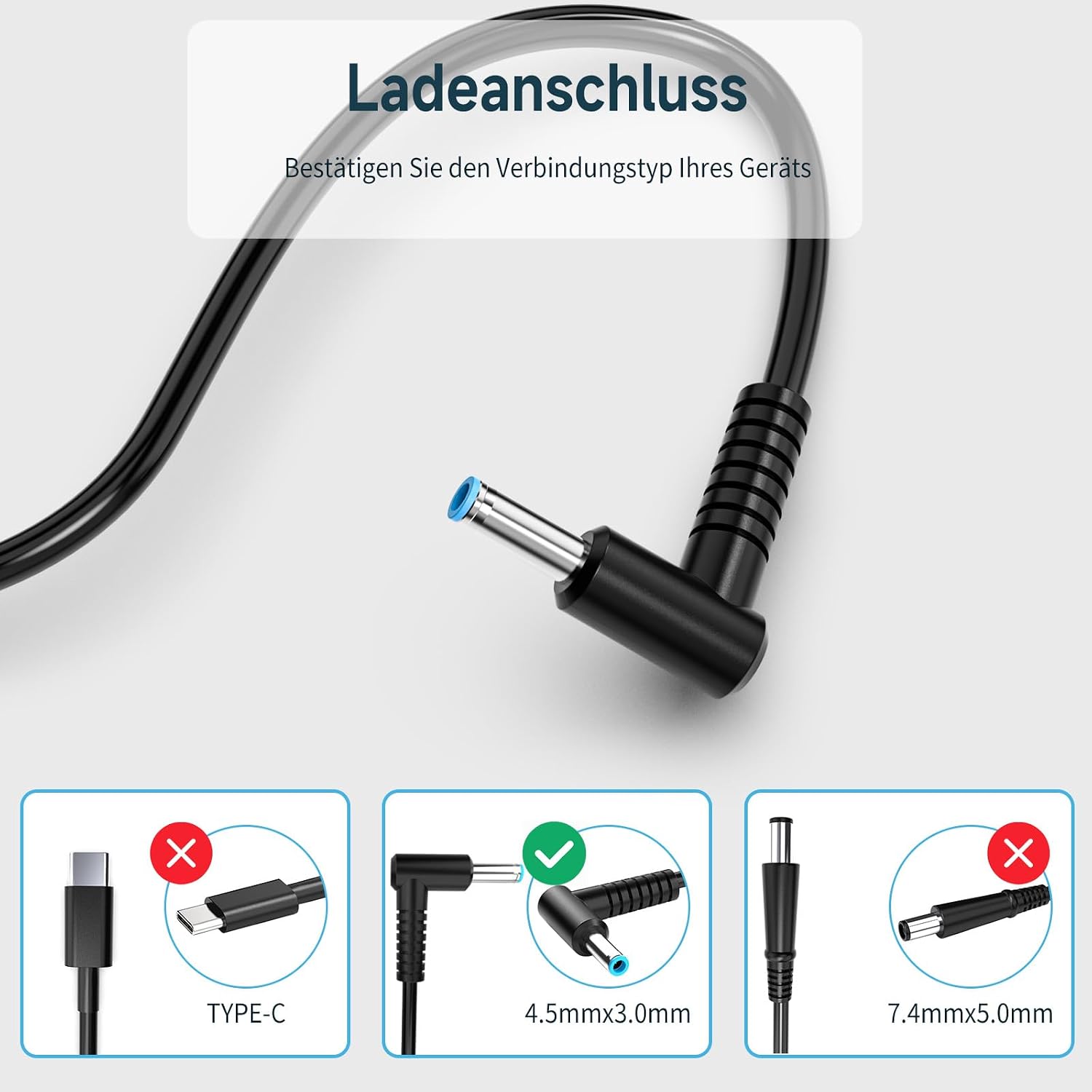 Detalle de HP Laptop Netzteil 45W 19.5V