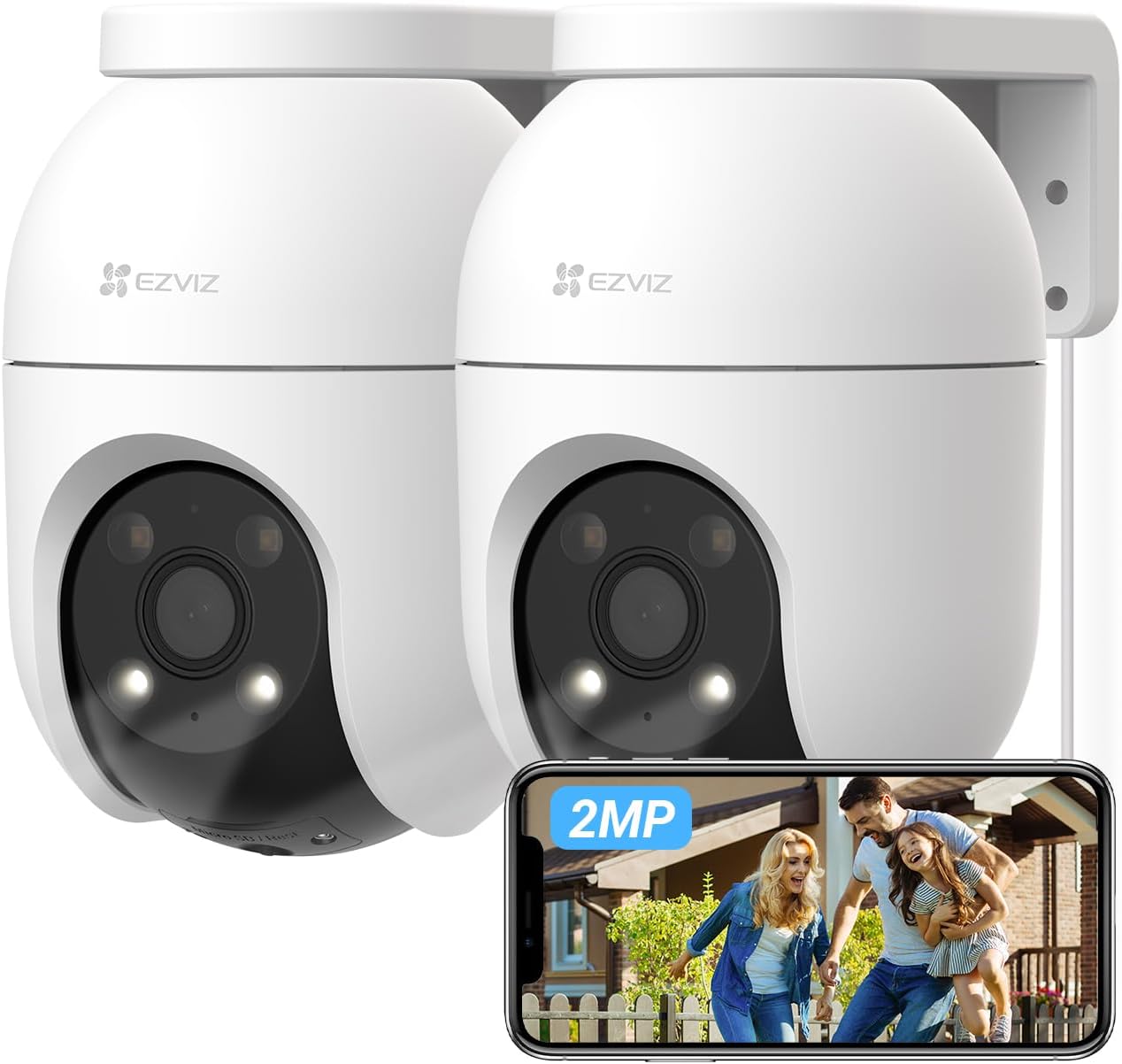 Detalle de EZVIZ C8c 2MP Pack 2 caméra extérieure 360° avec suivi ⏺