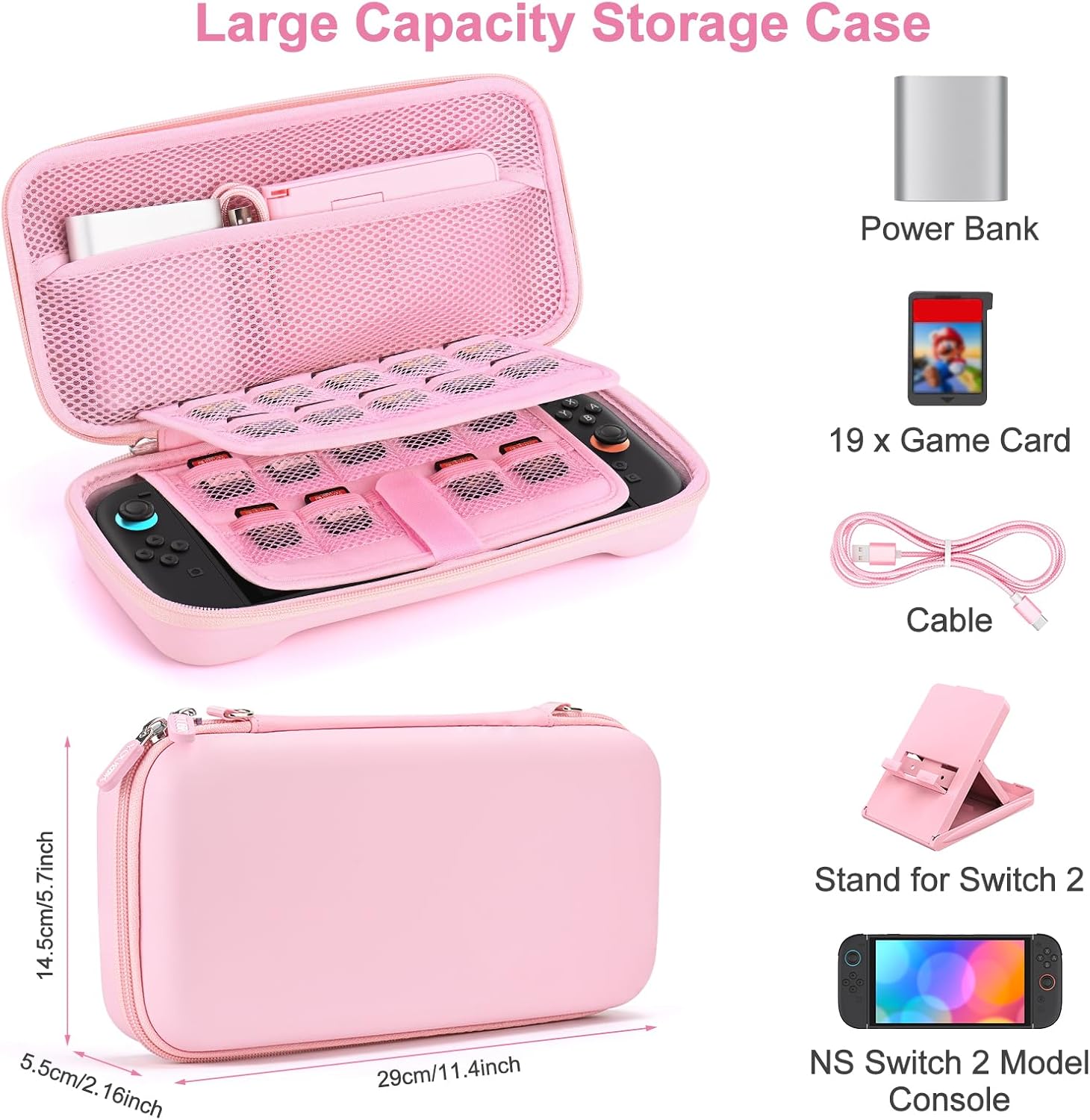 Thumbnail 1 de Younik Switch 2 case, 19 game slots