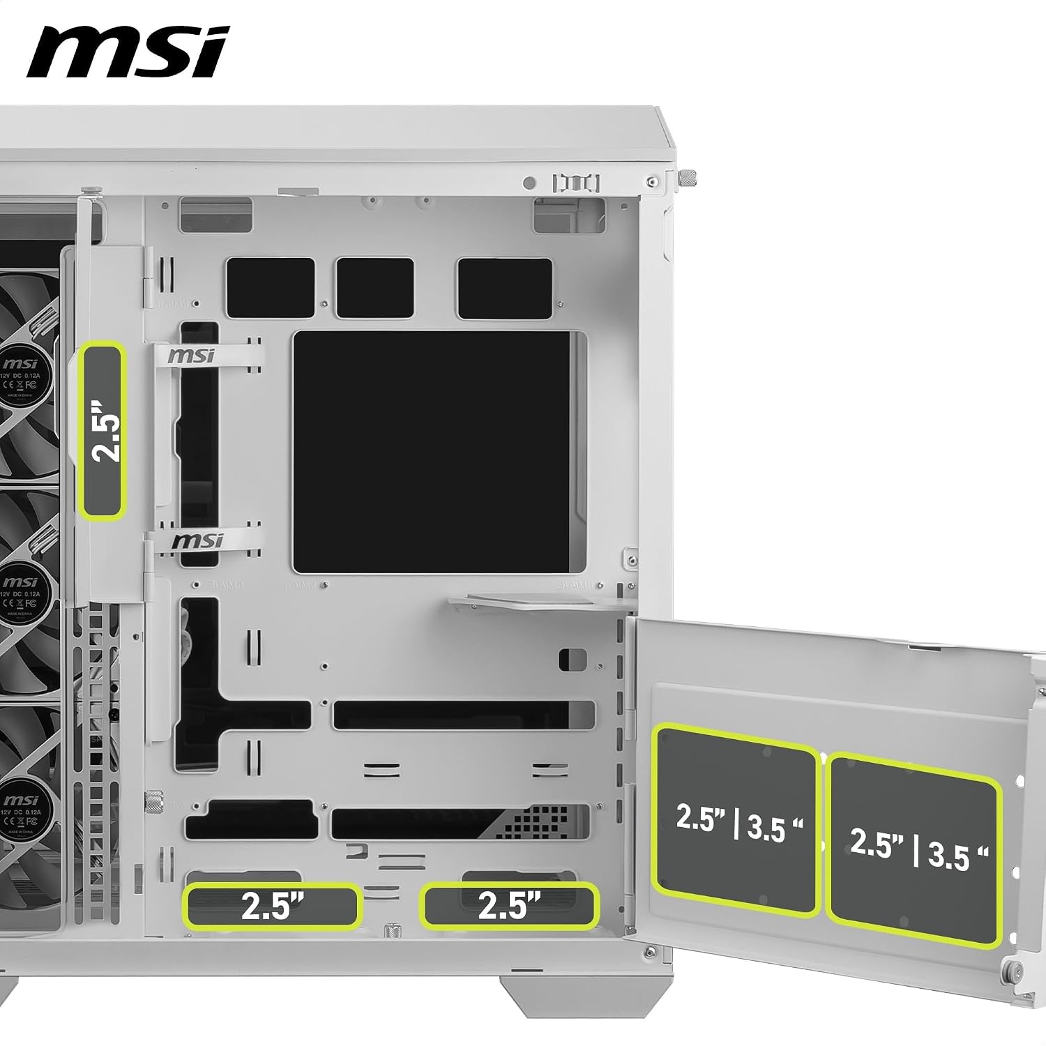 Thumbnail 4 de MSI MAG PANO 100R PZ WHITE: Case ATX con raffreddamento efficiente, GPU verticale e protezione antipolvere