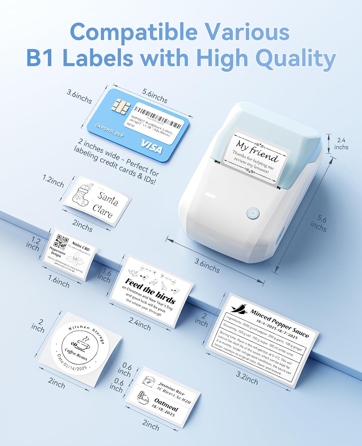 Thumbnail 4 de NIIMBOT B1 Etikettendrucker Bluetooth 20–50 mm