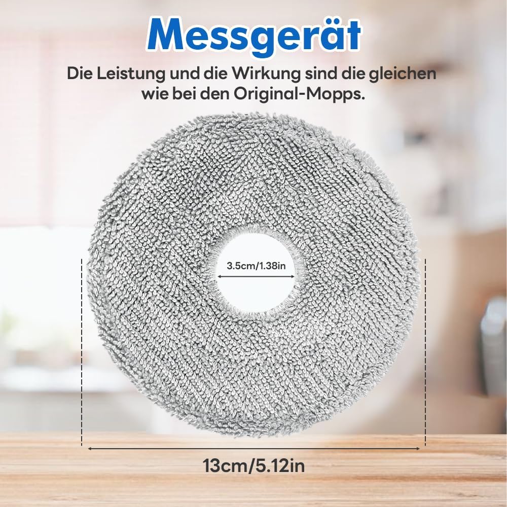 Thumbnail 2 de 6er Set Wischtücher Mikrofaser für Dreame Roboter 🧽