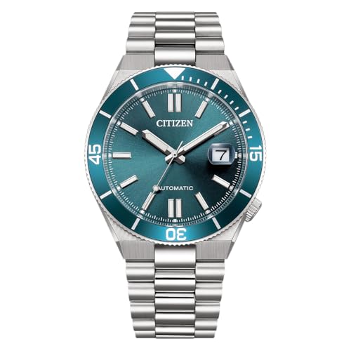 Detalle de Citizen NJ0231-56L Herren Automatikuhr – Blaues Zifferblatt, Saphirglas, Edelstahlband, 40 mm